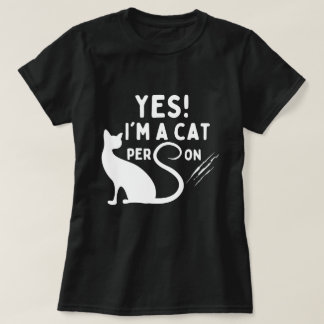 Ja, ik ben een kattenmens t-shirt