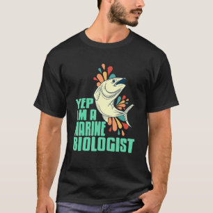 Ja, ik ben een marinier bioloog Retro Design Cadea T-shirt