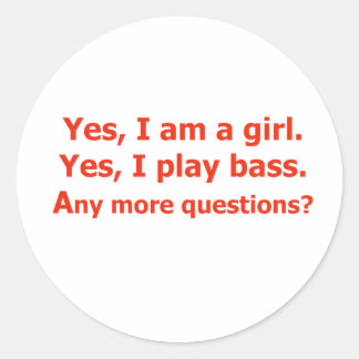 Ja Ik ben een meisjestekst die alleen rood speelt Ronde Sticker