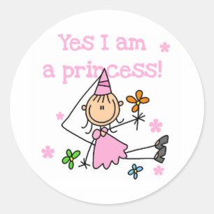 Ja, ik ben een prinses ronde sticker