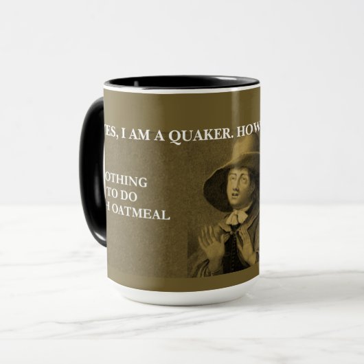 Ja, ik ben een Quaker... Mok (Voorkant links)