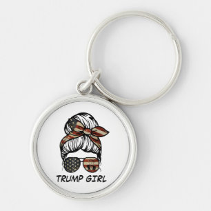 Ja, ik ben een Trump Girl die er overheen gaat - T Sleutelhanger