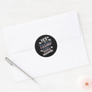 Ja, ik ben een Trump-meisje, geen excuses 2024 Ver Ronde Sticker