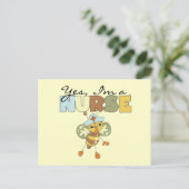 JA, ik ben een verpleegster T-shirts en cadeautjes Briefkaart (Staand voorkant)