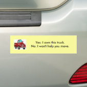 Ja, ik ben eigenaar van deze vrachtwagen. Nee, ik Bumpersticker (Op auto)