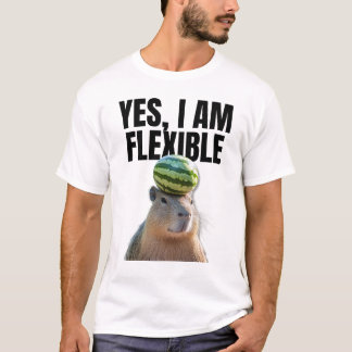 Ja, ik ben flexibel grappig Capybara T-shirt