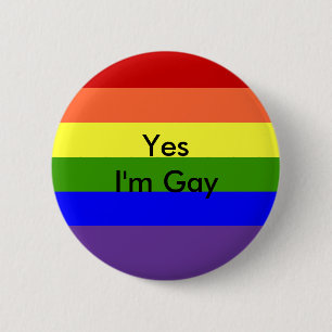 Ja, ik ben Gay Ronde Button 5,7 Cm