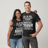 Ja ik ben lang Nee Ik speel geen basketbal Grappig T-shirt (Unisex)