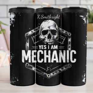 Ja, ik ben Mechanic Skull Thermosbeker