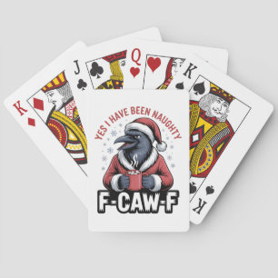 Ja ik ben ondeugend geweest F-Caw-F Grappige Kerst Pokerkaarten