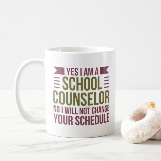 Ja, ik ben schooladviseur, grappige tegenstander koffiemok (Met donut)