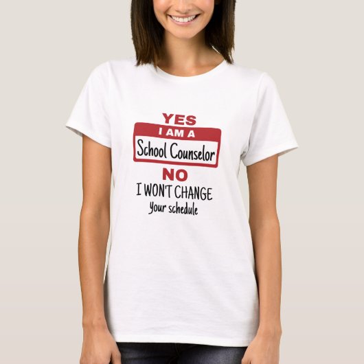 Ja Ik ben schooladviseur Wijzigingsschema T-shirt (Voorkant)