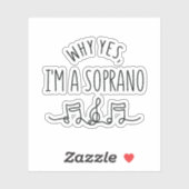 JA, IK BEN SOPRANO STICKER (Vel)