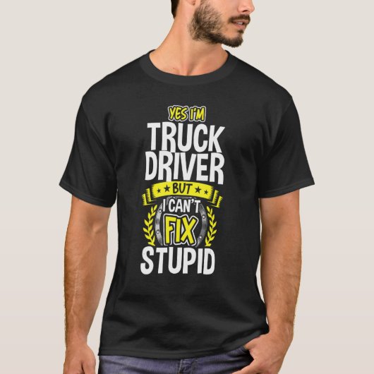 Ja, ik ben Truck Driver T-shirt (Voorkant)