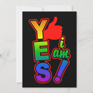 JA IK BEN uitnodiging, pas aan Kaart