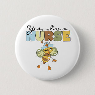 Ja, ik ben verpleegster ronde button 5,7 cm