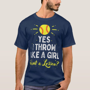Ja, ik denk als een meisje-kletsnons grappige sach t-shirt