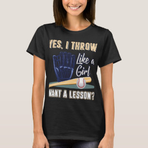 Ja, ik denk als een meisje Softball T-shirt