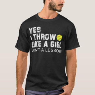 Ja, ik denk dat een meisje een lesje wil. t-shirt