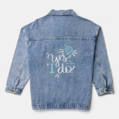 "Ja, ik doe het" Toekomstige mevrouw Persoonlijke  Denim Jacket (Achterkant)