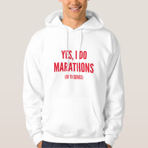 Ja, ik doe marathons hoodie