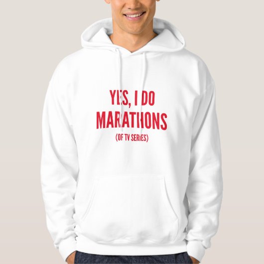 Ja, ik doe marathons hoodie (Voorkant)