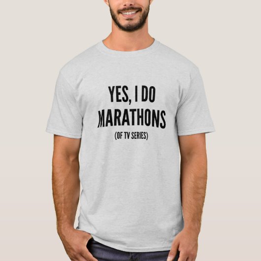 Ja, ik doe marathons t-shirt (Voorkant)