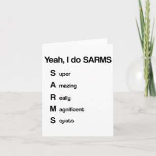 Ja ik doe SARMS Shirt Funny Bodybuilding Kaart