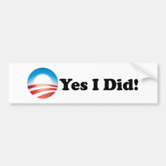 Ja, ik heb Bumpersticker gedaan