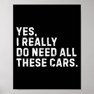 Ja, ik heb echt al deze grappige autoliefhebbers n poster