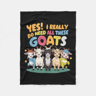 Ja, ik heb echt al die geiten nodig Boerderijdier Fleece Deken
