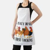 Ja, ik heb echt al die kippen nodig schort (Insitu)