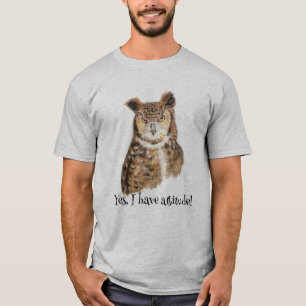 "Ja, ik heb een houding!" Quote Art for Owl Lovers T-shirt