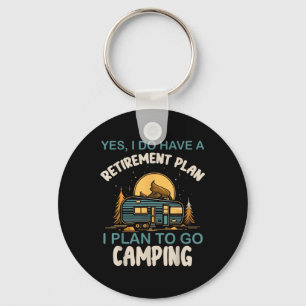 Ja, ik heb een pensioenplan Camping Camper Pensioe Sleutelhanger