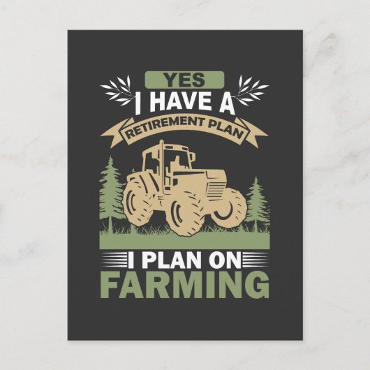 Ja, ik heb een pensioenplan dat ik van plan ben op briefkaart (Voorkant)