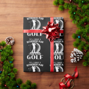 Ja, ik heb een pensioenplan Golf Grappige Golfer Cadeaupapier