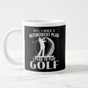 Ja, ik heb een pensioenplan Golf Grappige Golfer Extra Grote Beker