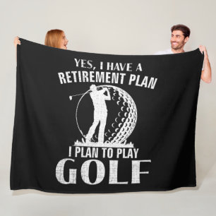 Ja, ik heb een pensioenplan Golf Grappige Golfer Fleece Deken
