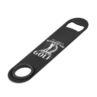 Ja, ik heb een pensioenplan Golf Grappige Golfer Speed Flessenopener
