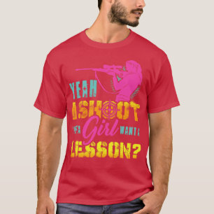 Ja, ik heb gezeten als een meisje dat een lesjacht t-shirt