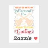 Ja, ik heb wel een pensioenplan Funny Gitaar Liefh Sticker (Vel)