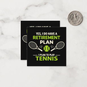 Ja, ik heb wel een pensioenplan Tennis Notitiekaartje