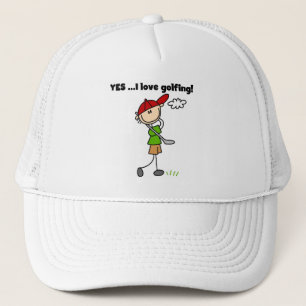 JA Ik Hou Van Golf T-shirts en Cadeaus Trucker Pet