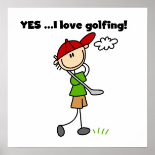 Ja, ik hou van Golfing Poster