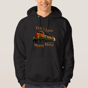Ja, ik hou van zware metalen diesellocomotieven hoodie