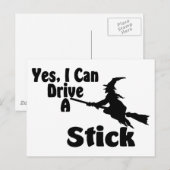 Ja, ik kan een stick besturen briefkaart (Voorkant / Achterkant)