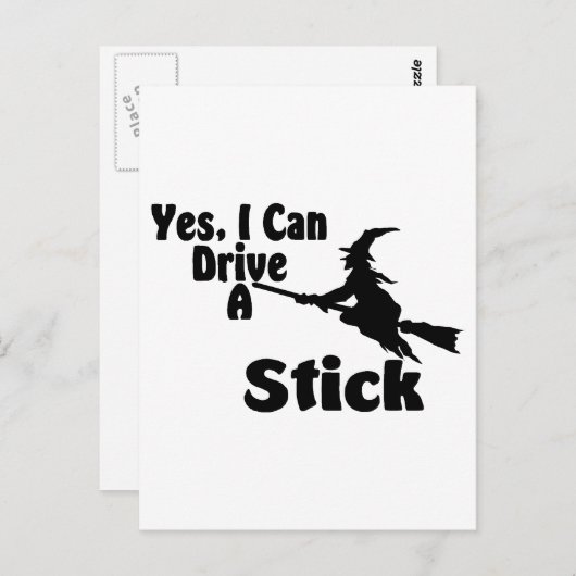 Ja, ik kan een stick besturen briefkaart (Voorkant / Achterkant)