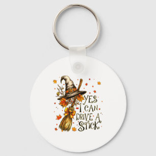 Ja ik kan een stickshift rijden herfst halloween S Sleutelhanger