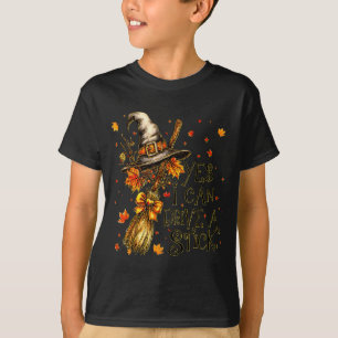 Ja Ik Kan Een Stok Besturen Halloween Soky Heks T-shirt