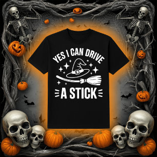 Ja Ik Kan Een Stuur Stok Grappige Heksenbezem T-shirt
